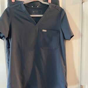 Figs dark harbor V-Neck Scrub Set